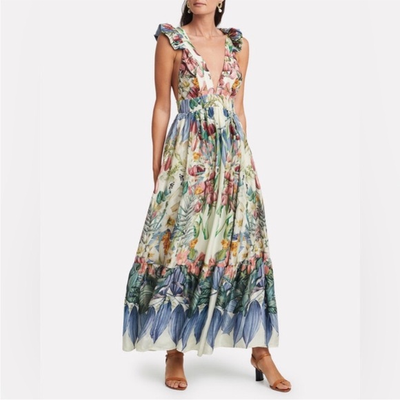 CAROLINA K Penelope Floral Silk Maxi Dress - Picture 5 of 11